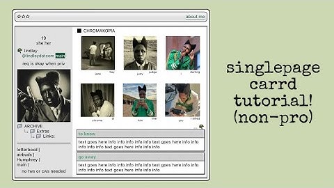 tutorial on this singlepage non-pro carrd! - © owner
