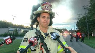 Raw video: Toledo fire chief answers questions after two explosions at south Toledo business