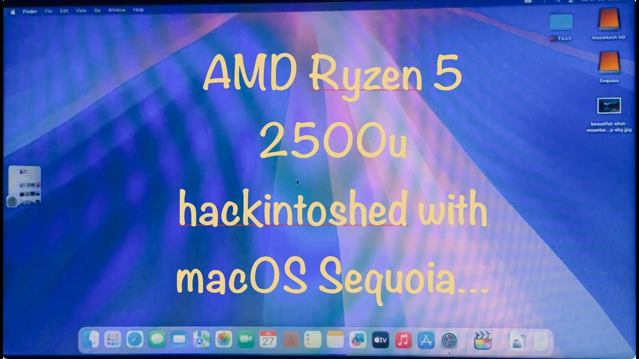 MacOS Sequoia in AMD Ryzen 5 2500u with Vega 8 graphics #hackintosh # ...