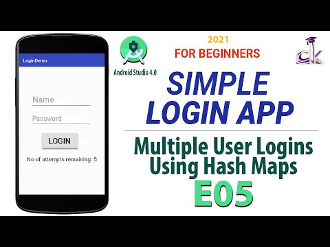 Simple Login App Tutorial for Beginners E05 - Multiple User Login using Hash Maps (NEW)