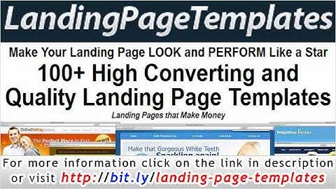 Landing Page Templates - Minisite Templates - Squeeze Pages