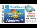 How to create a new partition on your hard disk without formatting the existing data in windows
