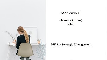 MS 11 Solved #Assignment    !   #MS11 Strategic Management    #Ignou #MBA #strategic#management