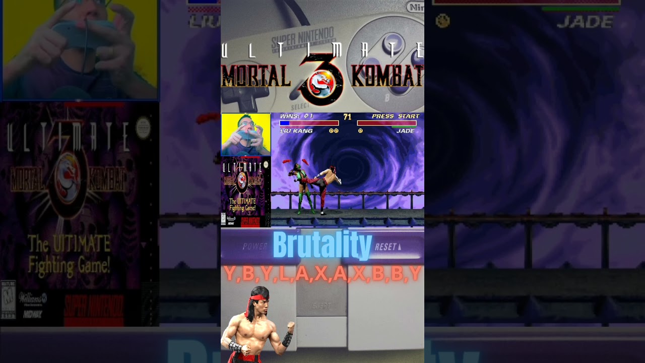 ultimate mortal Kombat 3 de super Nintendo Brutality do Kabal #fy #fyp