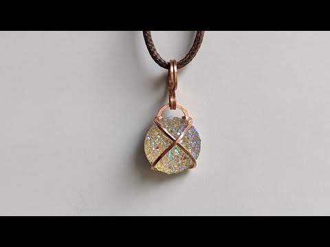 Basic Dangle Pendant Wire Wrapped Cabochon Tutorial Round Wire
