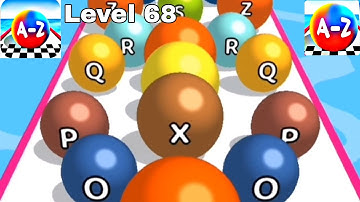 A - Z Ball Run 2048 - All Levels Ball Gameplay Android, iOS ( Level 66- 70 )