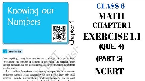 NCERT class 6 math chapter 1 | knowing our numbers | exercise1.1 Q.4  | (PART5) @NKS CLASSES