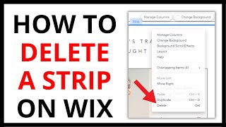 How to Delete a Strip on Wix [QUICK GUIDE]