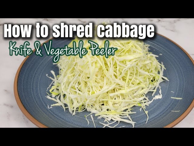 Easy way to cut cabbage  Cut cabbage for Coleslaw 