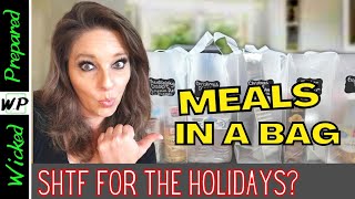 How I'm keeping traditions alive  EMERGENCY MEAL KITS for the holidays  Budget Prepping SHTF 2023