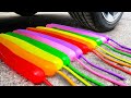 Crushing Crunchy & Soft Things by Car! Experiment Car vs M&M'S, Candy toys