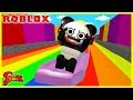 SLIDE DOWN A RAINBOW in FUN OBBY (GAME SCAMMED ME) Let's Play Roblox with Combo Panda
