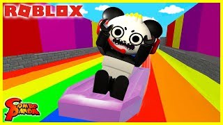 SLIDE DOWN A RAINBOW in FUN OBBY (GAME SCAMMED ME) Let's Play Roblox with Combo Panda