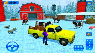Farm Animal Transport Truck: Tractor Driving Game - Android Gameplay screenshot 5