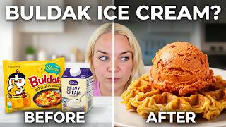 I made BULDAK ICE CREAM 😱🍦🔥