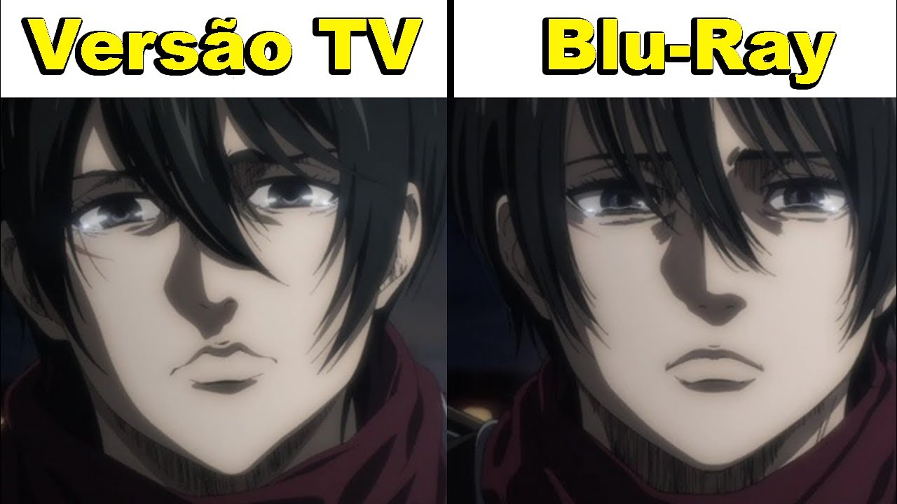 Blu Ray SHINGEKI NO KYOJIN, TV vs Blu-RAY Comparação