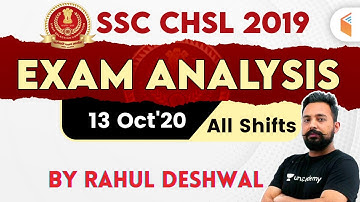 SSC CHSL (13 Oct 2020, All Shifts) Maths | Exam Analysis & Asked Questions | Rahul Deshwal