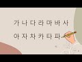 Korean Alphabet Hangul Writing 2 가나다 아야어여 Hangul Beginner