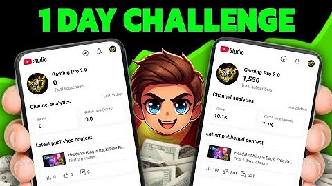 1 DAY Challenge ( Shoking Result ) How To Grow Gaming Channel From 0 Subscribers