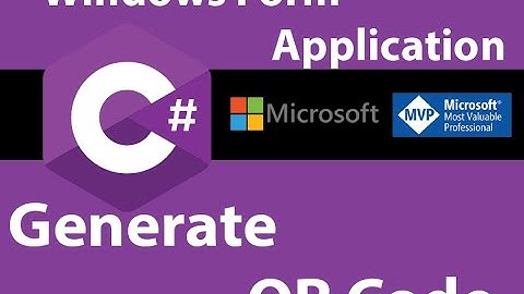 Generate QR Code in Windows Form Application Using C# | C#