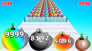 Ball Run 2048, Marble Run ... New TikTok Gameplay Video 2023 Satisfying Mobile Game Max Levels BGFDD