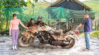 Girl Restores Giant Rusty 1975 CF MOTO CF250T-V3 ATV USA Abandoned for 30 Years - Bought From Man