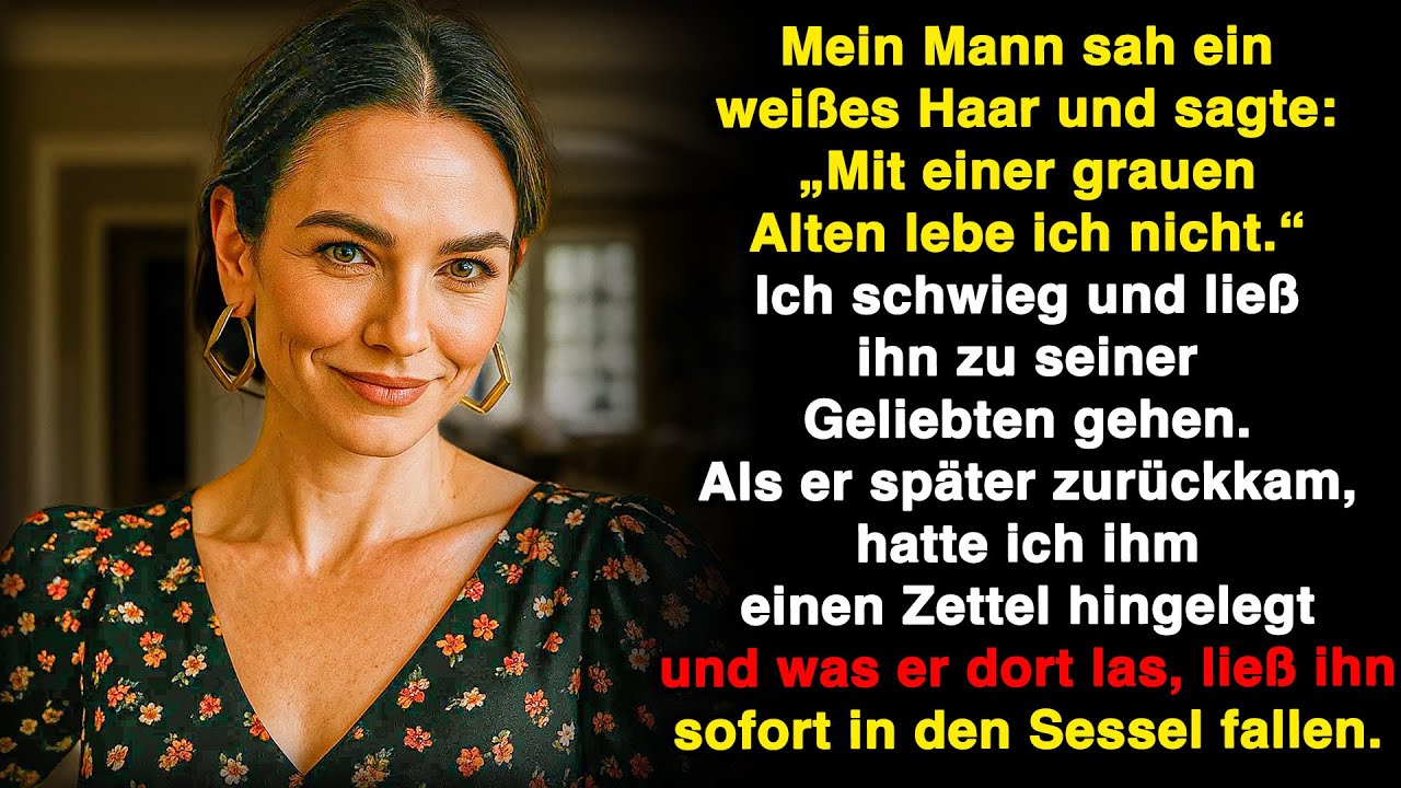 Mein Mann sah ein weißes Haar und sagte: 