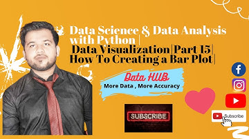 Data Science & Data Analysis with Python | Data Visualization|Part 15|How  To Creating  a Bar Plot|