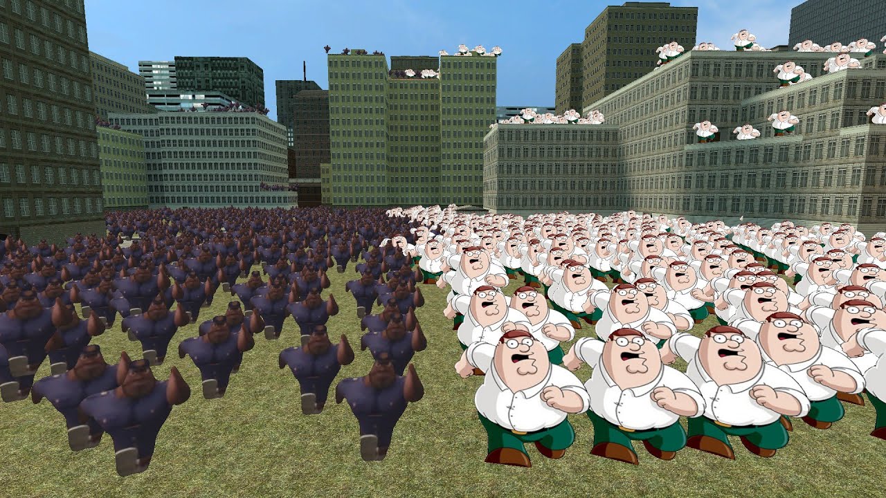 Too Much Peter Griffin & Officer Earl Gmod Nextbots Chasing me in The Big City - Can I Escape?!