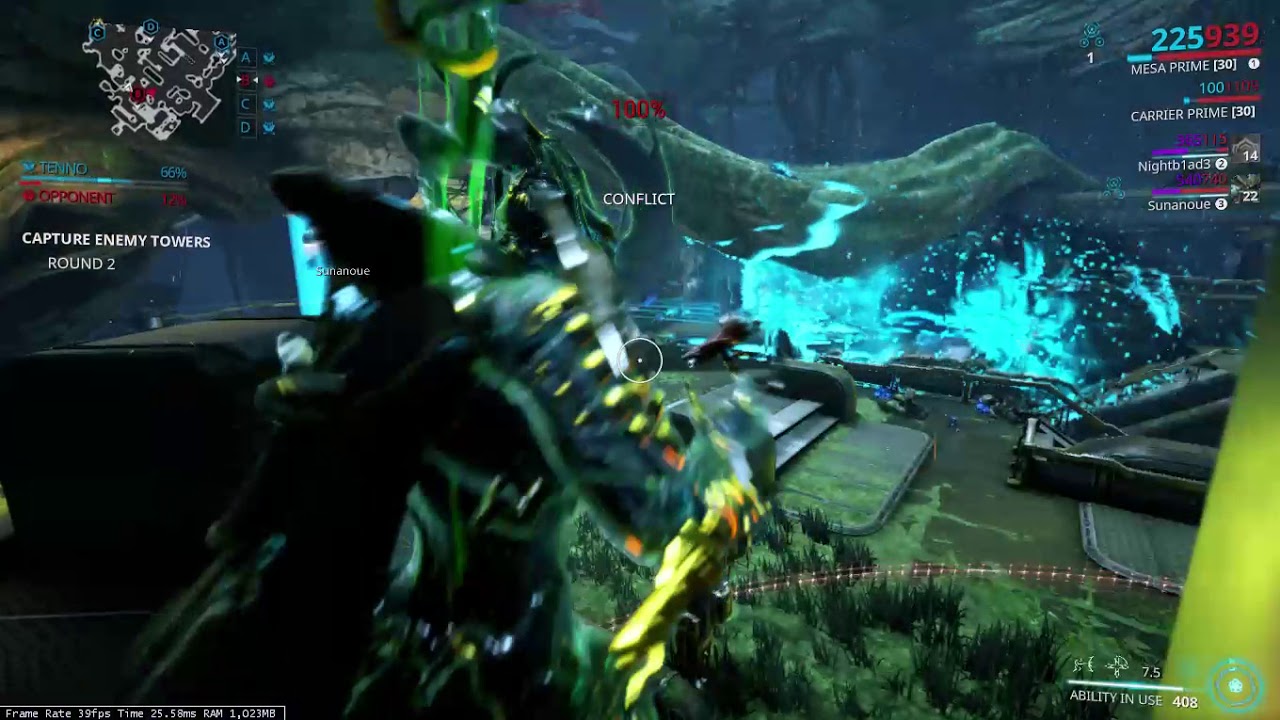 Warframe Mesa prime gameplay