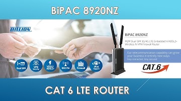 Watch the Speed Test performed between Billion BiPAC 8920NZ LTE router and Telstra SIM Card