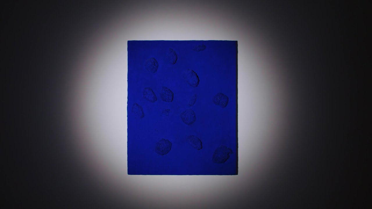 Yves Klein - Relief Éponge bleu sans titre and Monochrome bleu