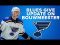 Full press conference: Blues provide update on Jay Bouwmeester