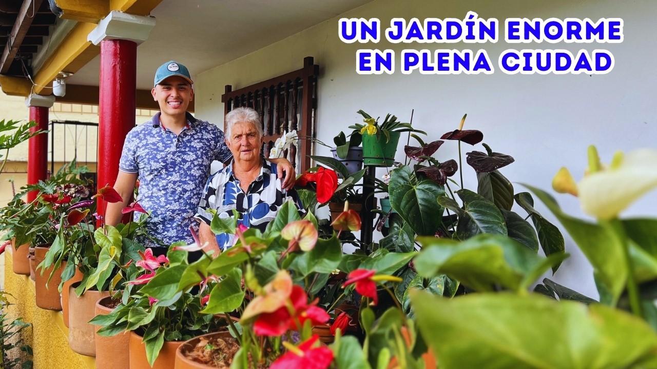 Amparito es una anciana que AMA su jardín, jungla en la ciudad, hermosos ANTURIOS |AP