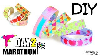 DIY Bracelets Out Of Hot Glue And Washi Tape - DAY 2 of 7-Day Marathon Of Glue Gun DIYs