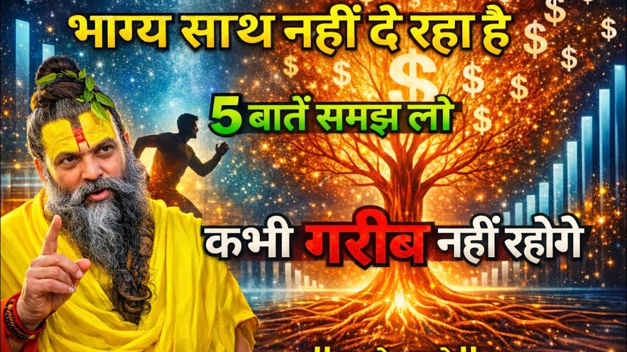 🔱भाग्य साथ नहीं दे रहा? बस ये 5 बातें समझ लो🔥 | 5 Tips for Success & Wealth🌸 ​#motivationalvideo 