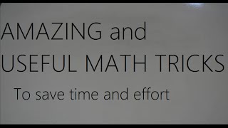 Celebrity 5 Amazing Math Tricks [To save time and effort] Wealth