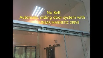 Innovative automatic sliding door with linear magnetic drive