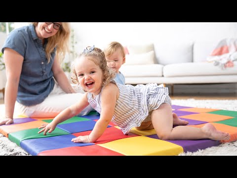 ECR4Kids SoftZone® Patchwork Toddler Mat, Soft Activity Mat