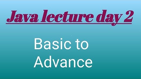 java Day 2 Full stack