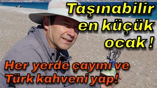 Minik Kamp Ocağında Çay Kahve Mikro Kamp Ocağı
