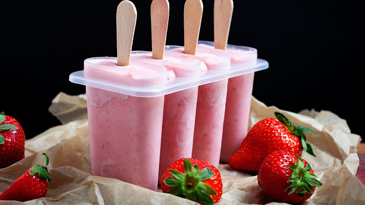 4 Ingredient Easy Homemade Popsicle Recipe - Strawberry Cream