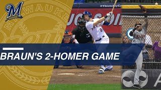 Ryan Braun hits 2 HRs, including go-ahead jack in 8th