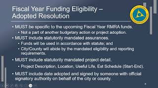 Local Streets & Roads Program Discussion & FY 25-26 Funding Eligibility Technical Training