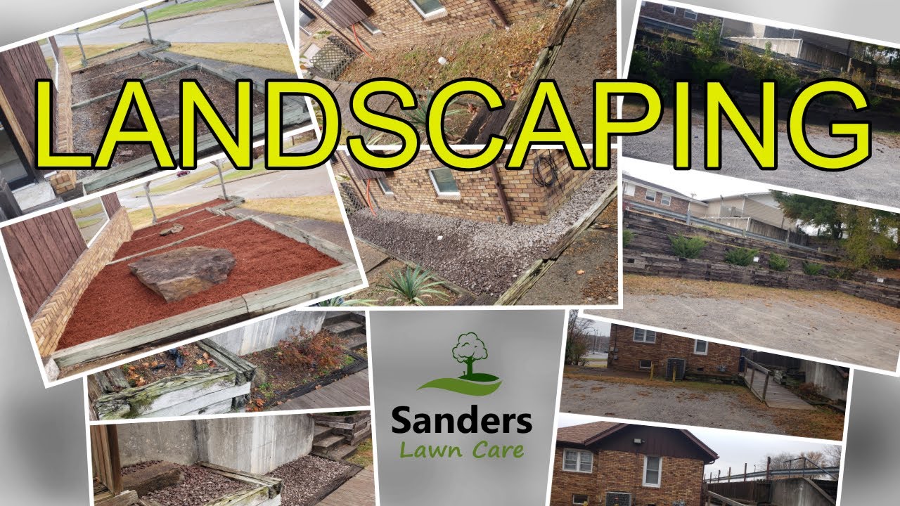 Landscaping with Rock and Mulch Sanders Lawn Care YouTube