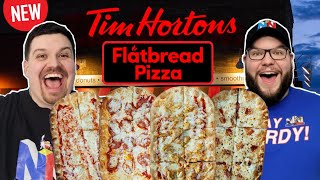 Trying All The NEW Tim Horton's Flatbread Pizzas!