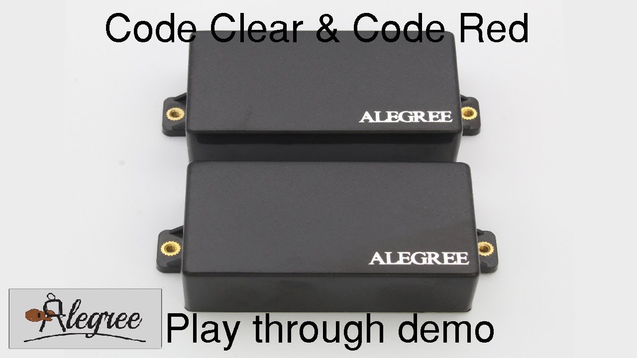 Alegree Code Clear and Code Red active humbucker demo