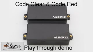 Famous Alegree Code Clear and Code Red active humbucker demo Net Worth