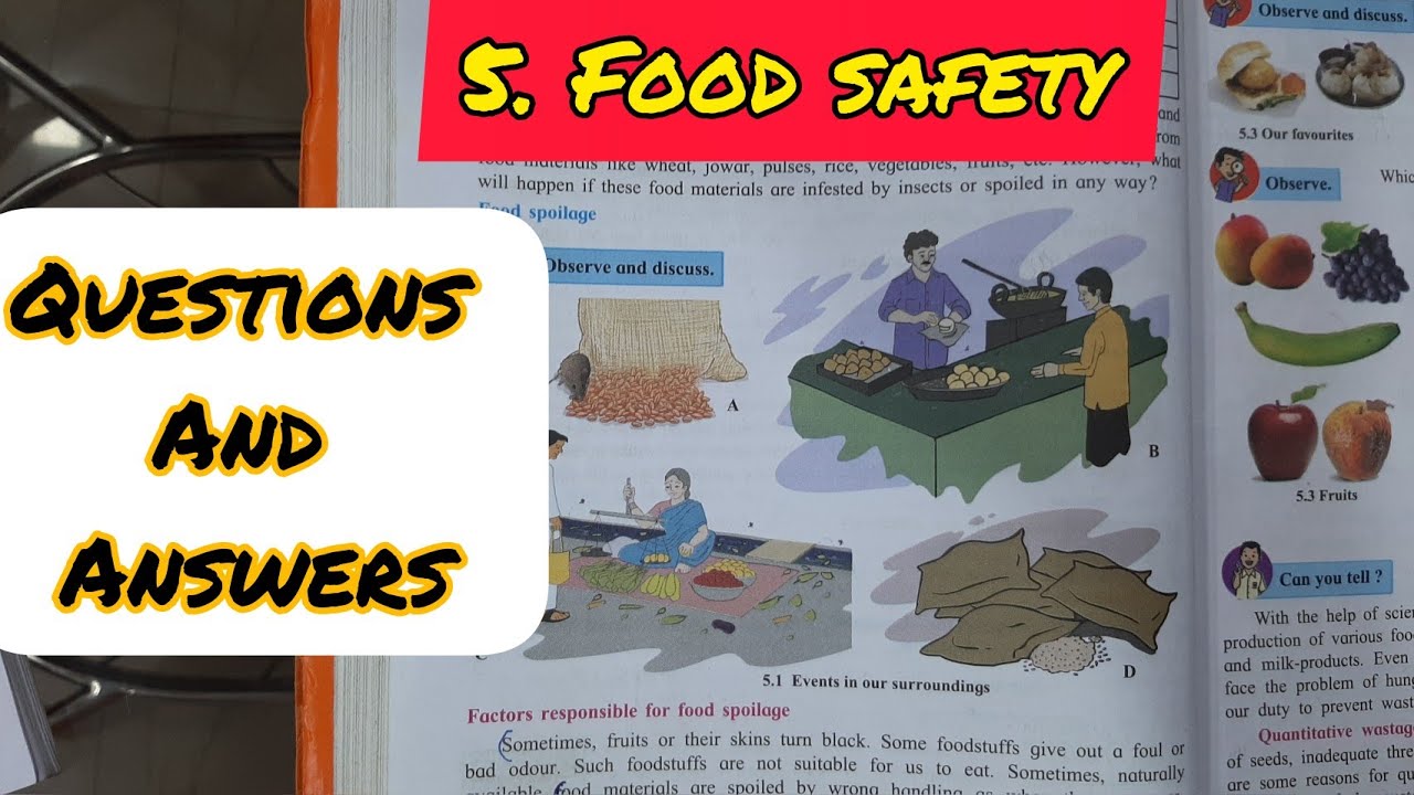 5. FOOD SAFETY QUESTIONS AND ANSWERS/EXERCISE - CLASS 7 SCIENCE CHAPTER