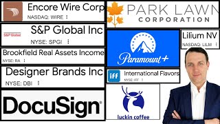 10 US STOCKS (With timestamps) WIRE, SPGI, RA, PLC, PARA, DBI, DOCU, IFF, LILM, LKNCY